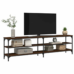 Acheter Maison Chic Meuble TV scandinave - Banc TV pour salon chêne marron 180x30x50 cm bois d'ingénierie et métal -MN40299