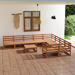 Maison Chic Salon de jardin 10 pcs - Table et chaises d'extérieur - Mobilier/Meubles de jardin Moderne bois de pin massif -MN17927