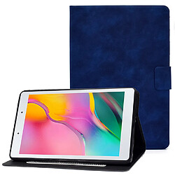 Etui en PU avec support et porte-carte pour votre Samsung Galaxy Tab A 8.0 (2019) SM-T290 (Wi-Fi)/SM-T295 (LTE) - bleu