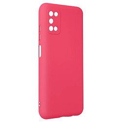 Avizar Coque Samsung Galaxy A03s Silicone Semi-rigide Finition Soft-touch Rose fuchsia