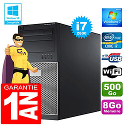 PC Tour DELL 7010 Core I7-2600 Ram 8Go Disque 500 Go Graveur DVD Wifi W7 - Occasion