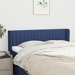 Maison Chic Tête de lit scandinave avec oreilles,meuble de chambre Bleu 147x16x78/88 cm Tissu -MN77247