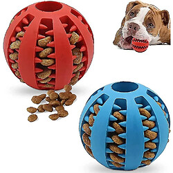 Jouet boule pour chien - Jouets boules pour petit/moyen/grand chien, chiots et chats, boules pour nettoyer les dents - boules rouges et bleues 5cm 2pi