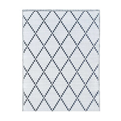 Avril Paris Tapis d'extérieur en plastique tressé - 150x220cm - Gris - Réversible - 100% polypropylène - 400gr / m2 - TUNIS