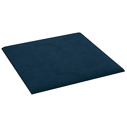 Avis vidaXL Panneaux muraux 12 pcs Bleu 30x30 cm Velours 1,08 m²