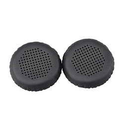 Wewoo Coussinets Mousse 2 PCS Pour KOSS PP / SP Version Ventilation Perforée Protéine Couverture En Cuir Casque De Protection Cache-oreilles Noir