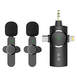 Yonis Microphone Sans Fil Réduction De Bruit 3 En 1