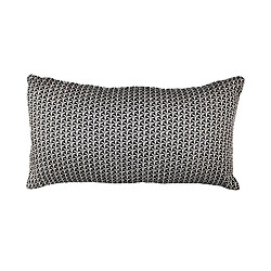 Coussin avec Rembourrage Design Géométrique Breda Kuatéh Écru et Noir 55x30 cm