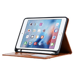 Wewoo Housse Étui Coque en cuir à rabat horizontal avec texture pour peau iPad Mini 2019avec cadre photo et supportlogements cartesporte-monnaie et stylo Rouge pas cher