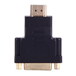 Wewoo Adaptateur or Connecteur plaqué HDMI 19 broches mâle vers DVI 24 + 1 broche femelle