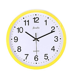 Avis horloge murale muet chambre salon quartz montre numérique horloge jaune b