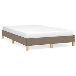 vidaXL Cadre de lit sans matelas taupe 120x200 cm tissu