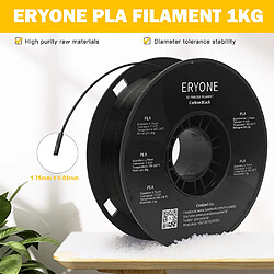 None Filament PLA ERYONE pour imprimante 3D 1,75 mm Tolérance 0,03 mm 1 kg (2,2 lbs)/bobine - Indigo rigide