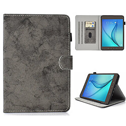 Etui en PU anti-chute avec support et porte-carte pour votre Samsung Galaxy Tab A 8.0 SM-T350/T355C (2015) - gris