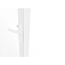 Acheter Vente-Unique Bloc porte réversible en aluminium et verre trempé - H204 x L73 cm - Blanc - LOXTON