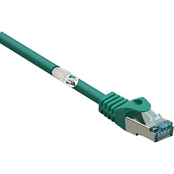 Renkforce RF-5136972 RJ45 Câble réseau, câble patch CAT 6a S/FTP 5.00 m vert avec cliquet dencastrement, ignifuge 1 pc(s)