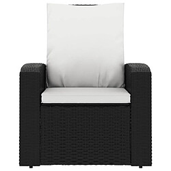 Avis Maison Chic Fauteuil Relax pour salon, Fauteuil inclinable avec coussins noir résine tressée -GKD69397