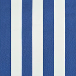 Maison Chic Store banne | Auvent rétractable de porte | Marquise Brise-soleil 400x150 cm Bleu et blanc -GKD15478 pas cher