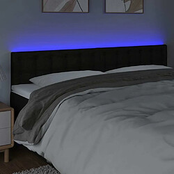 Avis Maison Chic Tête de lit scandinave à LED,meuble de chambre Noir 160x5x78/88 cm Tissu -MN24450