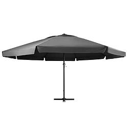 vidaXL Parasol de jardin avec mât en aluminium 600 cm anthracite