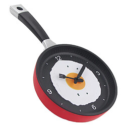 Horloge murale en forme d'oeuf au plat pour cuisine chambre rouge pas cher