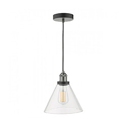 Luminaire Center Suspension Ray Nickel antique,verre 1 ampoule 2,3cm