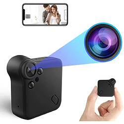 Chrono Mini caméra espion 1080P HD caméra cachée WiFi petites caméras de surveillance de sécurité sans fil avec vision nocturne et détection de mouvement et grand angle pour la maison intérieure extérieure portable