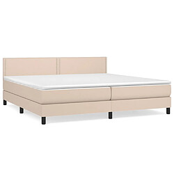 vidaXL Sommier à lattes de lit avec matelas Cappuccino 200x200 cm