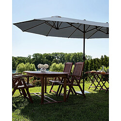 Beliani Grand parasol XL avec toile gris anthracite 270 x 460 cm SIBILLA