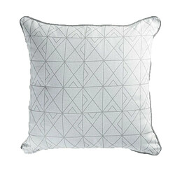 PARIS PRIX Coussin Déco Quadris Blanc - 40x40 cm