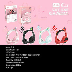 Acheter GUPBOO Casque sans fil avec microphone et oreilles de chat