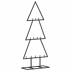 vidaXL Arbre de Noël en métal pour décoration noir 60 cm