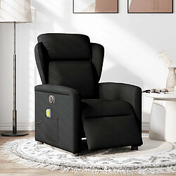 vidaXL Fauteuil de massage inclinable électrique Noir Tissu