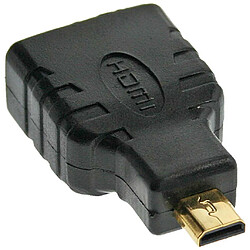 Adaptateur InLine® HDMI HDMI A femelle à HDMI D mâle plaqué or