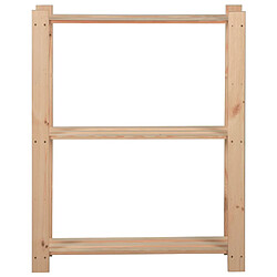 vidaXL Étagère de stockage 3 niveaux 60x28,5x90 cm Bois de pin massif