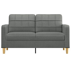 Avis Maison Chic Canapé à 2 places,Sofa de Salon,Canapé droit Gris foncé 140 cm Tissu -GKD431055