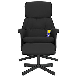 Avis vidaXL Fauteuil de massage inclinable avec repose-pied noir tissu