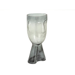 Vase Romimex Gris verre Visage 16 x 32 x 16 cm