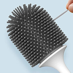 Universal Brosse de toilette en silicone Brosse de toilette drainable Outil de nettoyage mural Brosse de toilette Accessoires de toilette