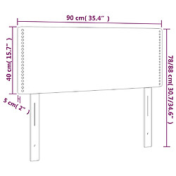 vidaXL Tête de lit Gris 90x5x78/88 cm Similicuir pas cher