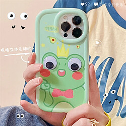 GUPBOO Étui pour iPhoneXsMax Yeux tridimensionnels grenouille prince fun étui pour téléphone portable anti-chute doux