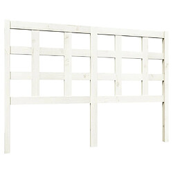 vidaXL Tête de lit blanc 140,5x4x100 cm bois massif de pin