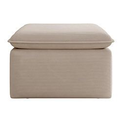 Vente-Unique Pouf en velours côtelé beige TEODORA