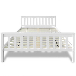 Avis vidaXL Lit avec matelas Bois de pin massif 140 x 200 cm