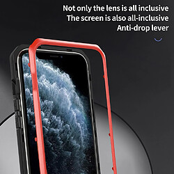 Coque en TPU + acrylique anti-rayures avec béquille rotative et porte-carte rouge/noir pour votre iPhone 11 Pro 5.8 pouces