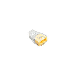 Ledkia Pack 25 Connecteurs Rapides 2 Entrées 0.75-2.5 mm² Jaune pas cher