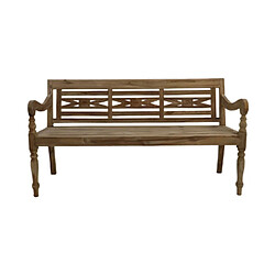 Mes Banc de jardin 160x65x88 cm en teck marron