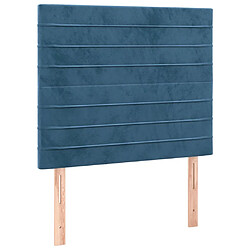 Acheter Maison Chic Tête de lit scandinave à LED,meuble de chambre Bleu foncé 80x5x118/128 cm Velours -MN56443