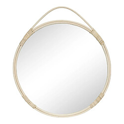 Mes Miroir rond 50x2x50 cm en rotin naturel 