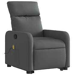 Avis Maison Chic Fauteuil Relax pour salon, Fauteuil de massage inclinable Gris foncé Tissu -GKD73143